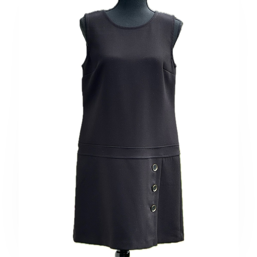 Loft drop waist black shift dress